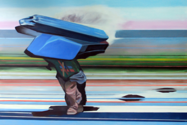 „Trooper“, 2023, 240 x 160 cm, Öl auf Leinwand
